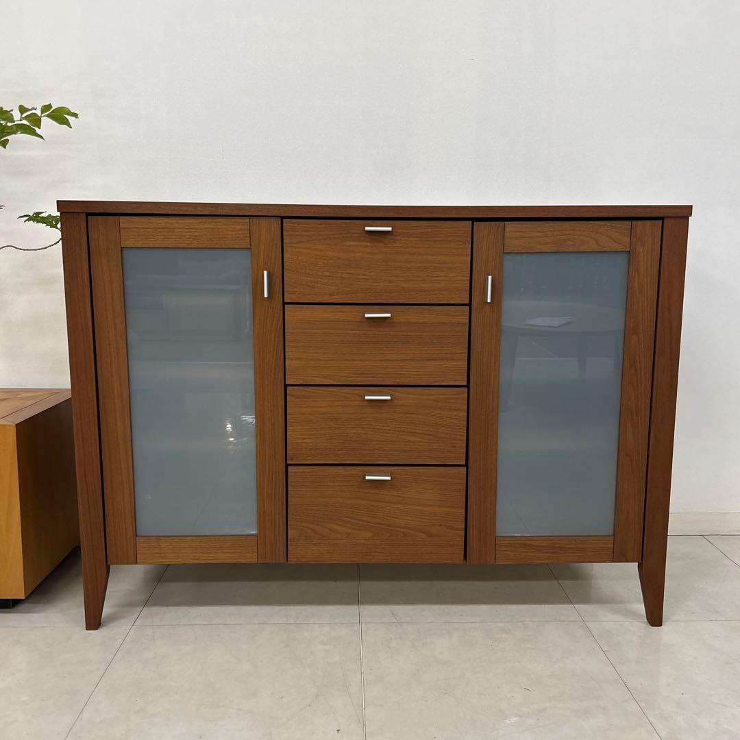 アウトレット★モダンなサイドボード キャビネット ウォールナット