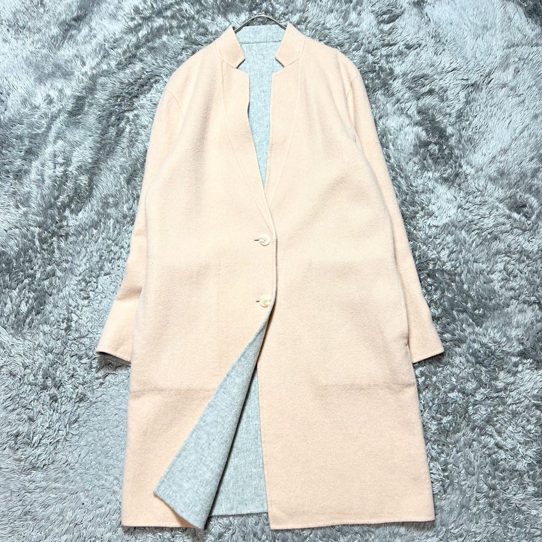 セオリー　現行　リバーシブル チェスターコート　グレー　ネイビー　S 美品