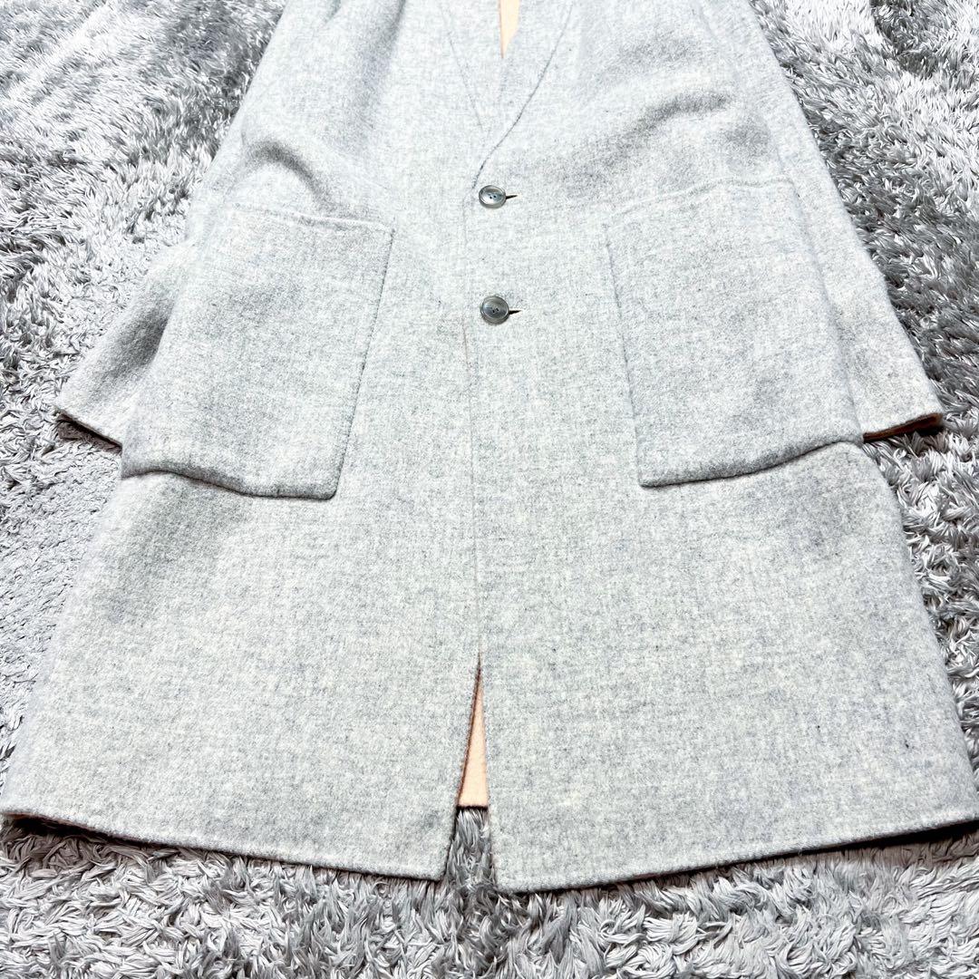 セオリー　現行　リバーシブル チェスターコート　グレー　ネイビー　S 美品