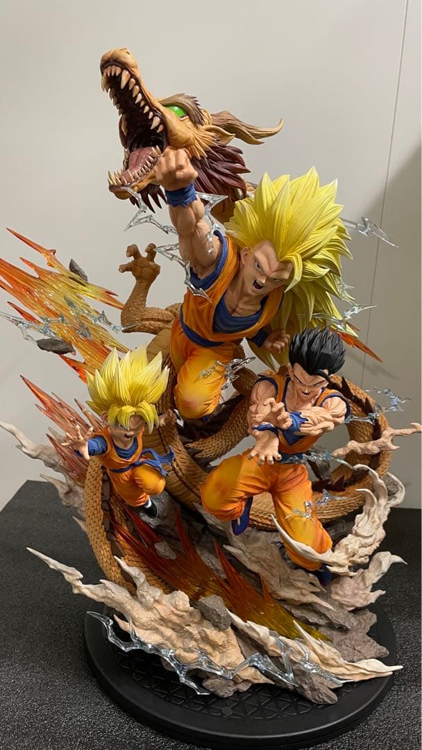 限定絶版ドラゴンボール親子かめはめは悟空悟天悟飯ガレージキットスタチュー