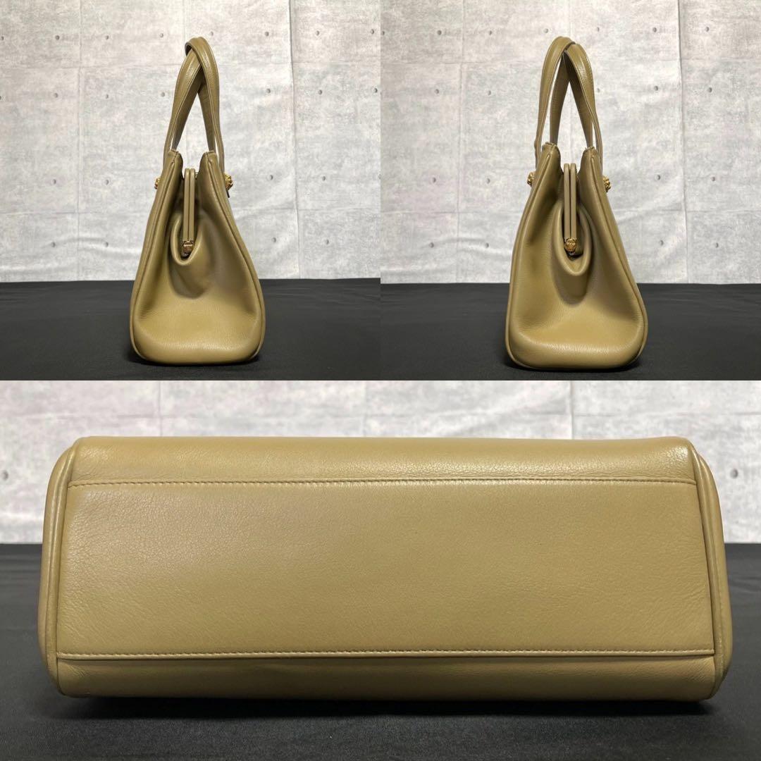 l*a様 【美品】HAMANO 濱野皮革工藝 カーキ レザー ゴールド金具 トー