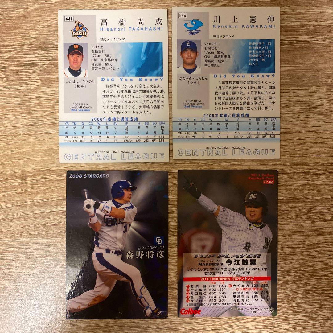 プロ野球カード(往年の有名選手)