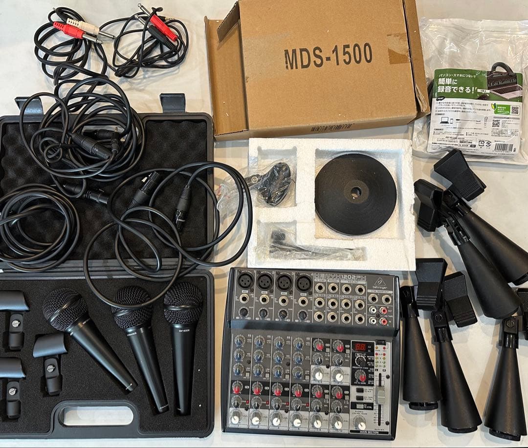 【配信機材一式】ベリンガー 1202FX XENYX＋マイクセット※オマケ付