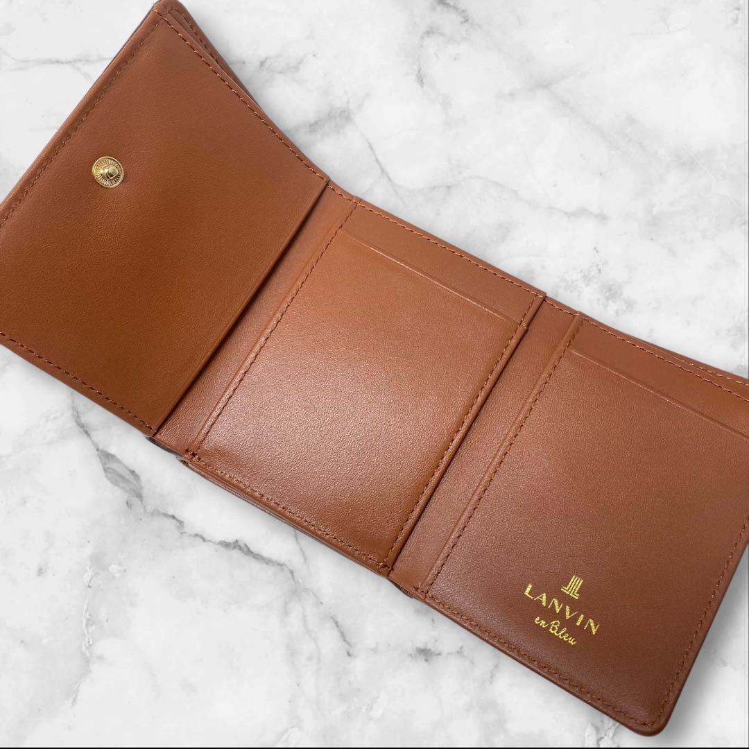 LANVIN en Bleu 財布 ヴィジュ ランバン キャメル レザー 茶