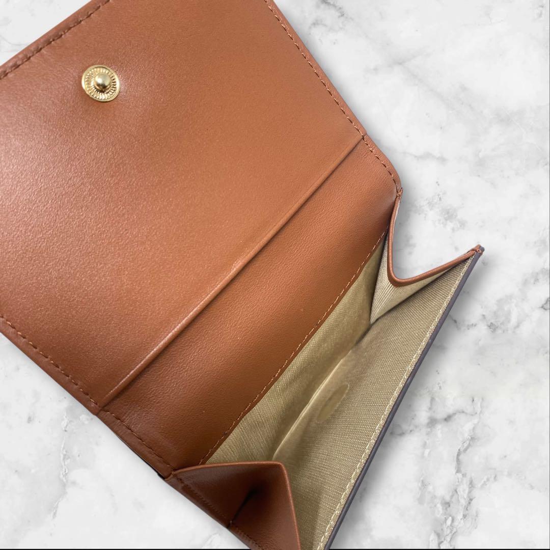 LANVIN en Bleu 財布 ヴィジュ ランバン キャメル レザー 茶