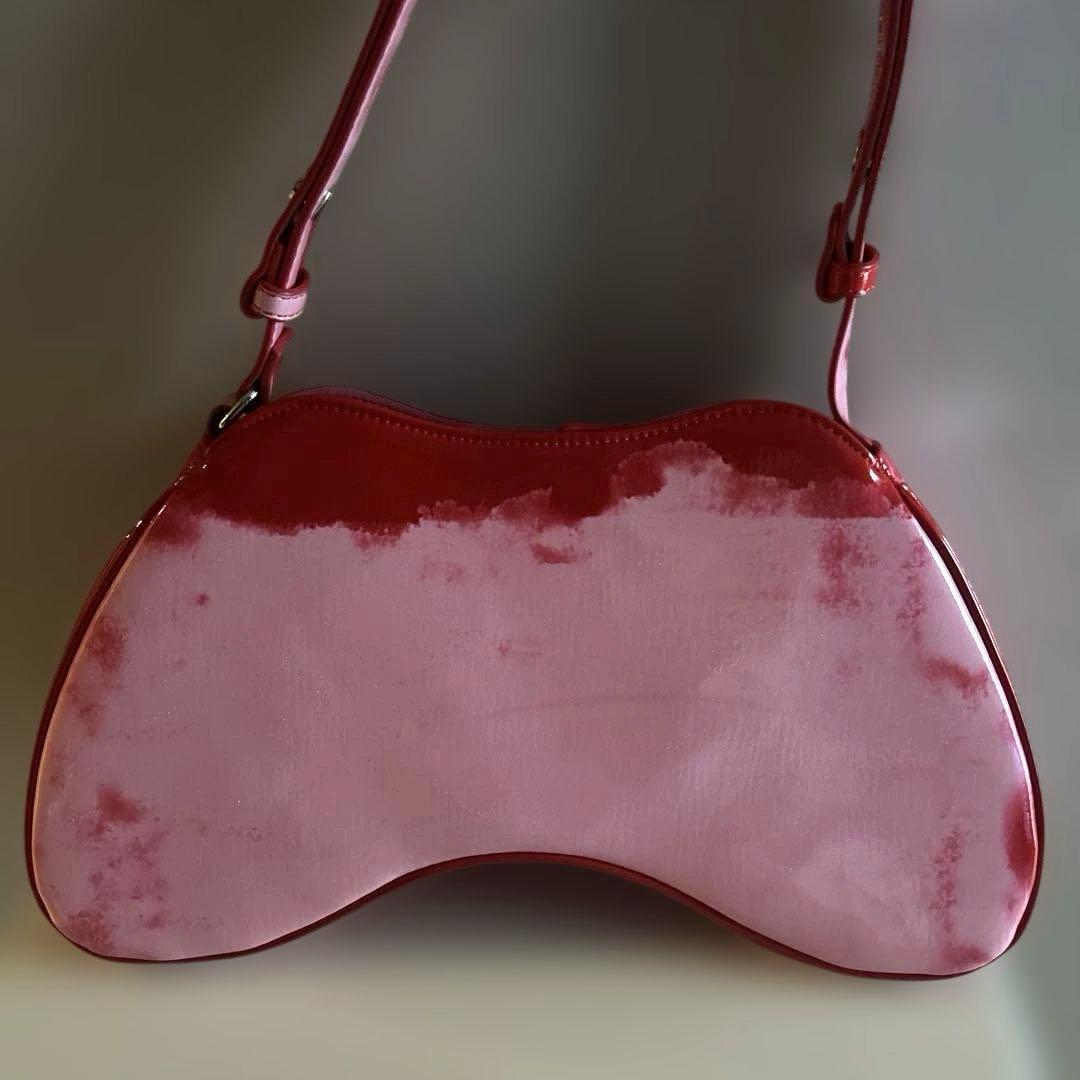 DIESEL ピンク ロゴ ハンドバッグ　ワンハンドル