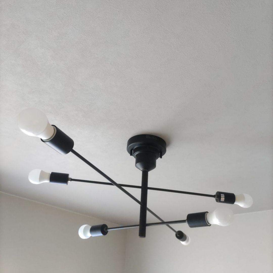 ブラック 6灯 シーリングライト モダン