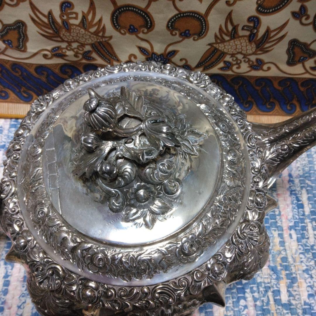 アンティーク　スターリングシルバー　ジョージア　スリーピース　ティーセット