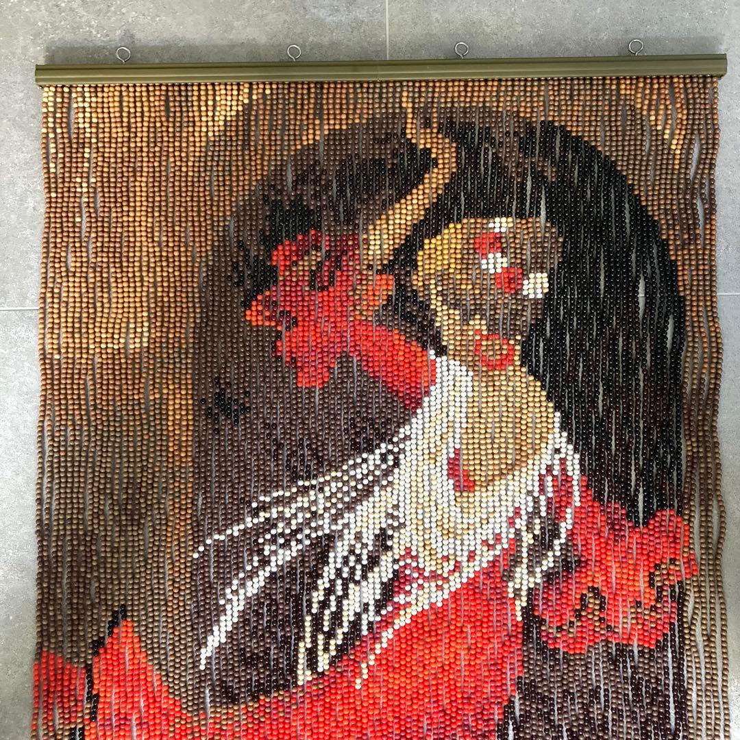 昭和レトロ ビーズのれん 85×150cm フラメンコダンサー ビーズカーテン