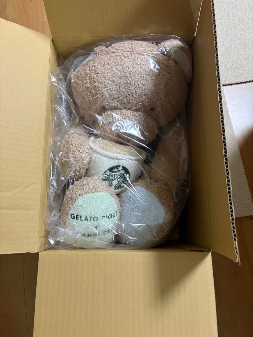 ジェラピケスタバ♡ベアティッシュケース＋ベアスノードームタンブラー モカ