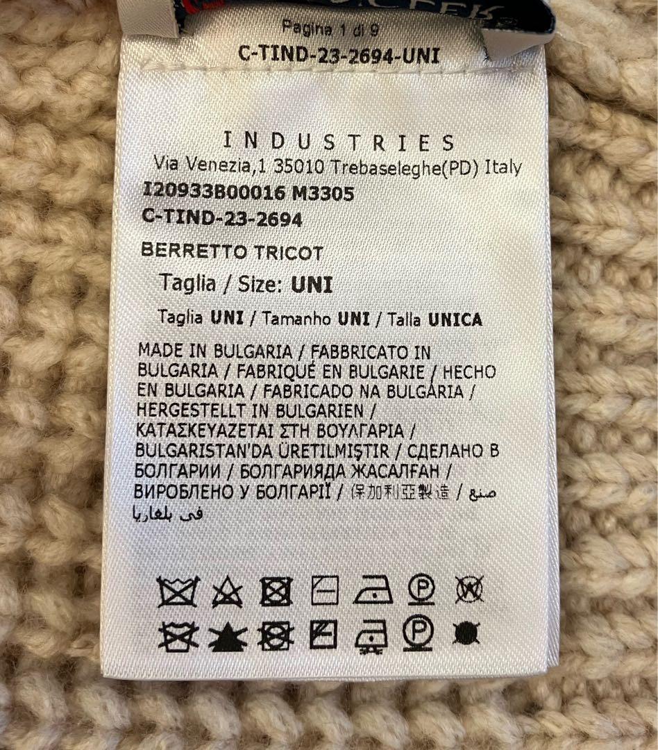 【新品同様　モンクレールコード認証済】モンクレール　カシミヤ混ビーニー　ニット帽