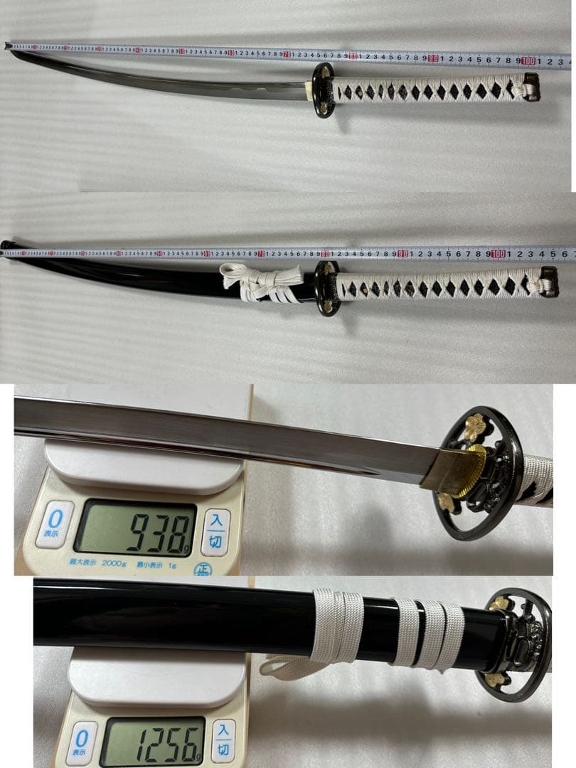 新品 模造刀　打刀 黑鞘　コスプレ 鞘付き長さ約105cm 26A2