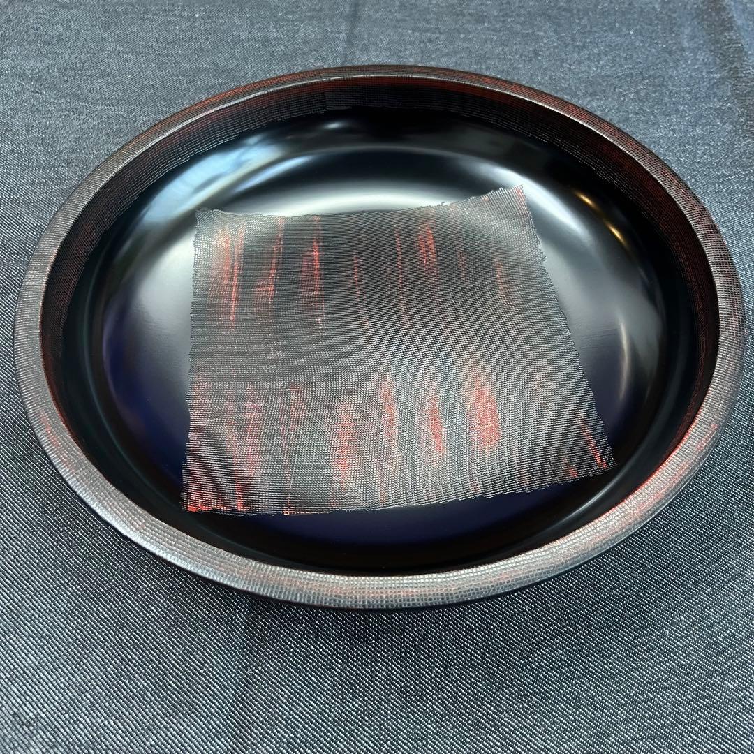 12寸　盛り鉢　盛鉢　黒　祝事にも◎山中漆器