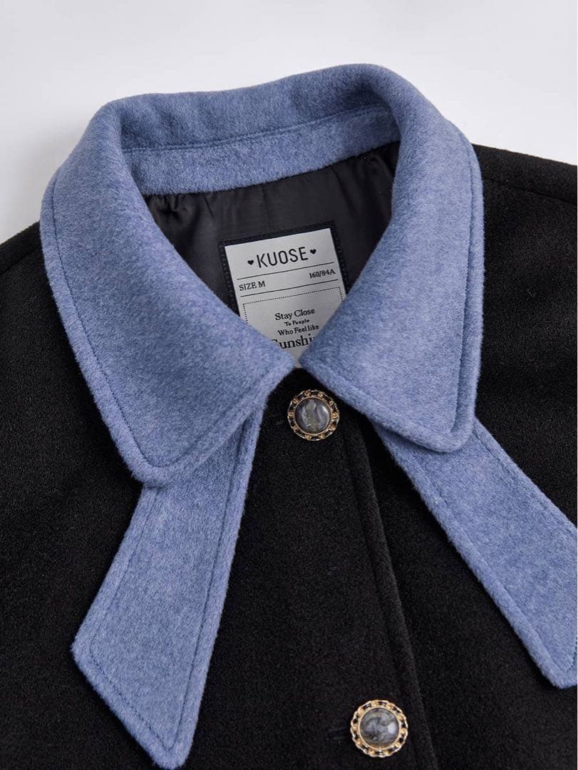 [期間限定価格]Kuose クオセ　リボンカラーコート　Mサイズ