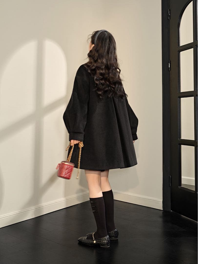 [期間限定価格]Kuose クオセ　リボンカラーコート　Mサイズ