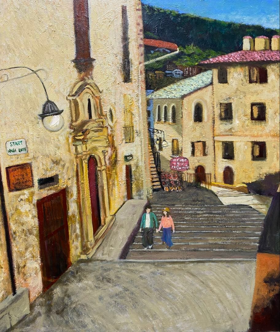 イタリア 風景画 F10 油絵 oil painting art