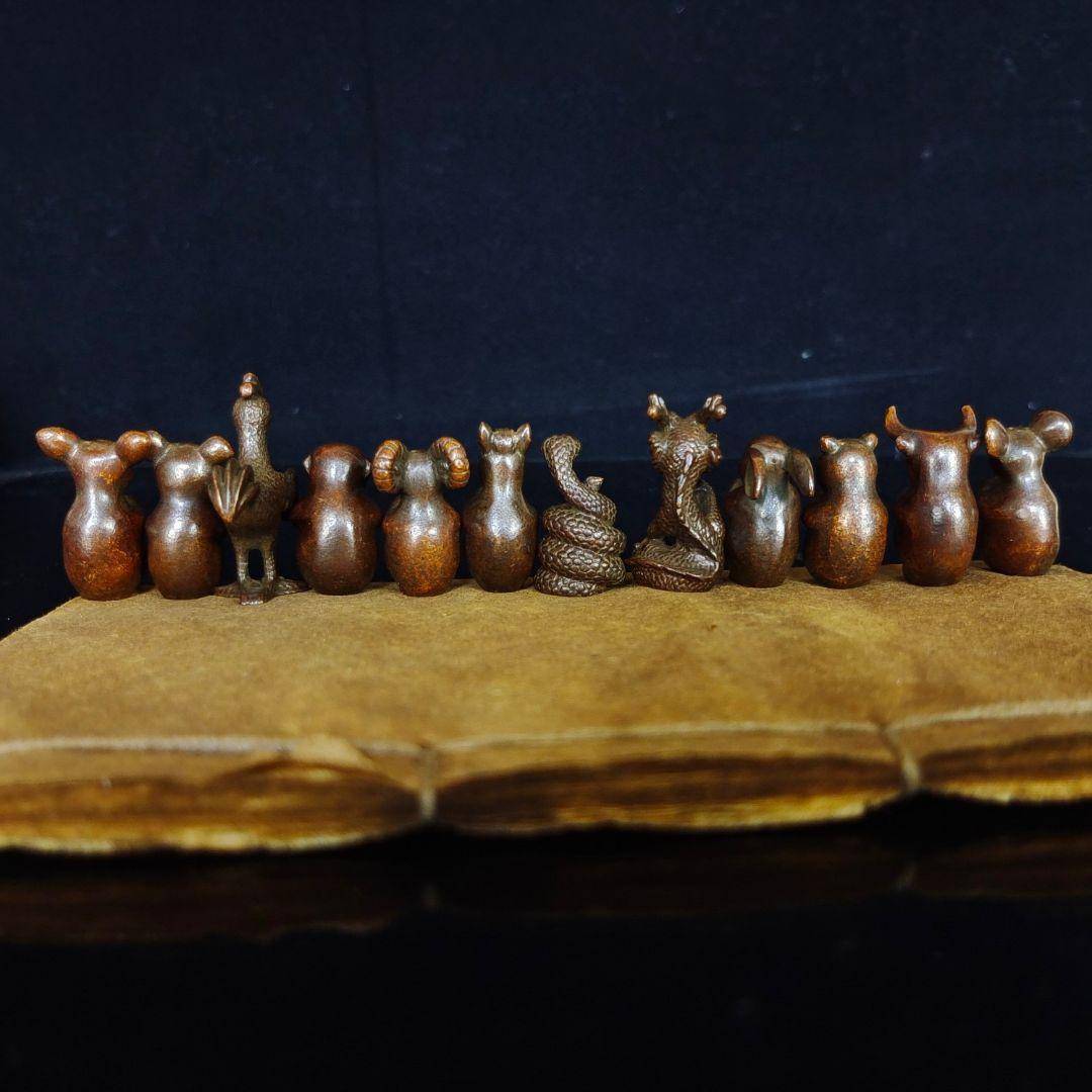 銅 細工 十二支香挿し 希少品 収集品 工芸品 置物