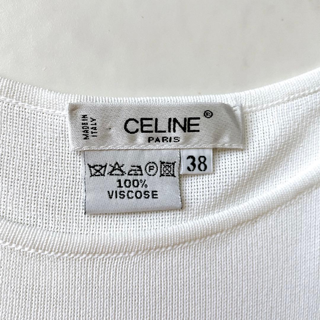 希少 CELINE ヴィンテージ タンクトップ マイケルコース期 刺繍 ロゴ