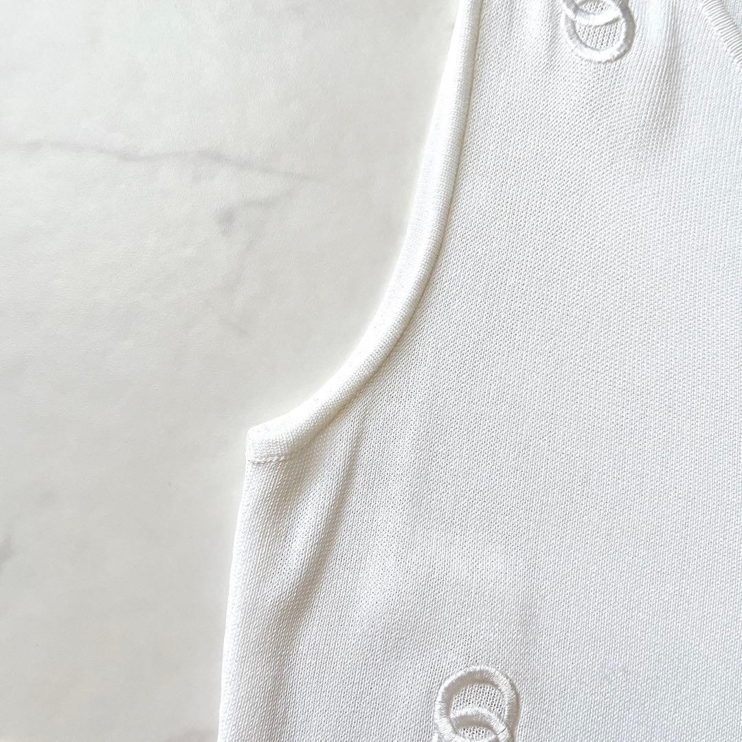 希少 CELINE ヴィンテージ タンクトップ マイケルコース期 刺繍 ロゴ