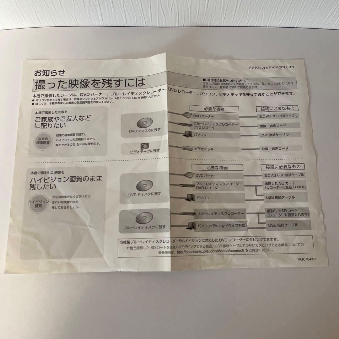 Panasonic デジタルハイビジョンビデオカメラ HDC-HS300