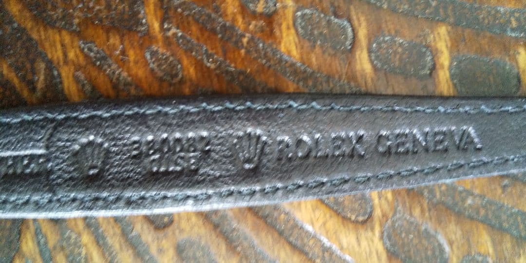 ロレックスRolex純正 カメレオンブラックレザーベルト・純正尾錠