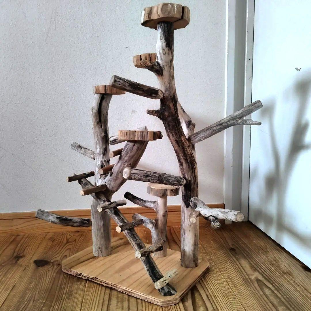 バードアスレチックジム ㊸ 天然木 自然木 流木 止まり木 インコ おもちゃ