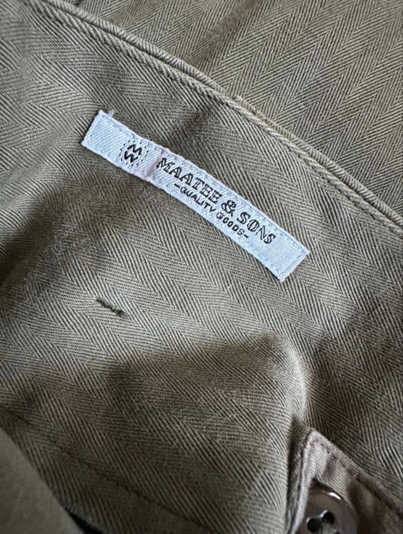 【タグ付属】MAATEE&SONS CHINO TROUSER \"ドゥルン\"