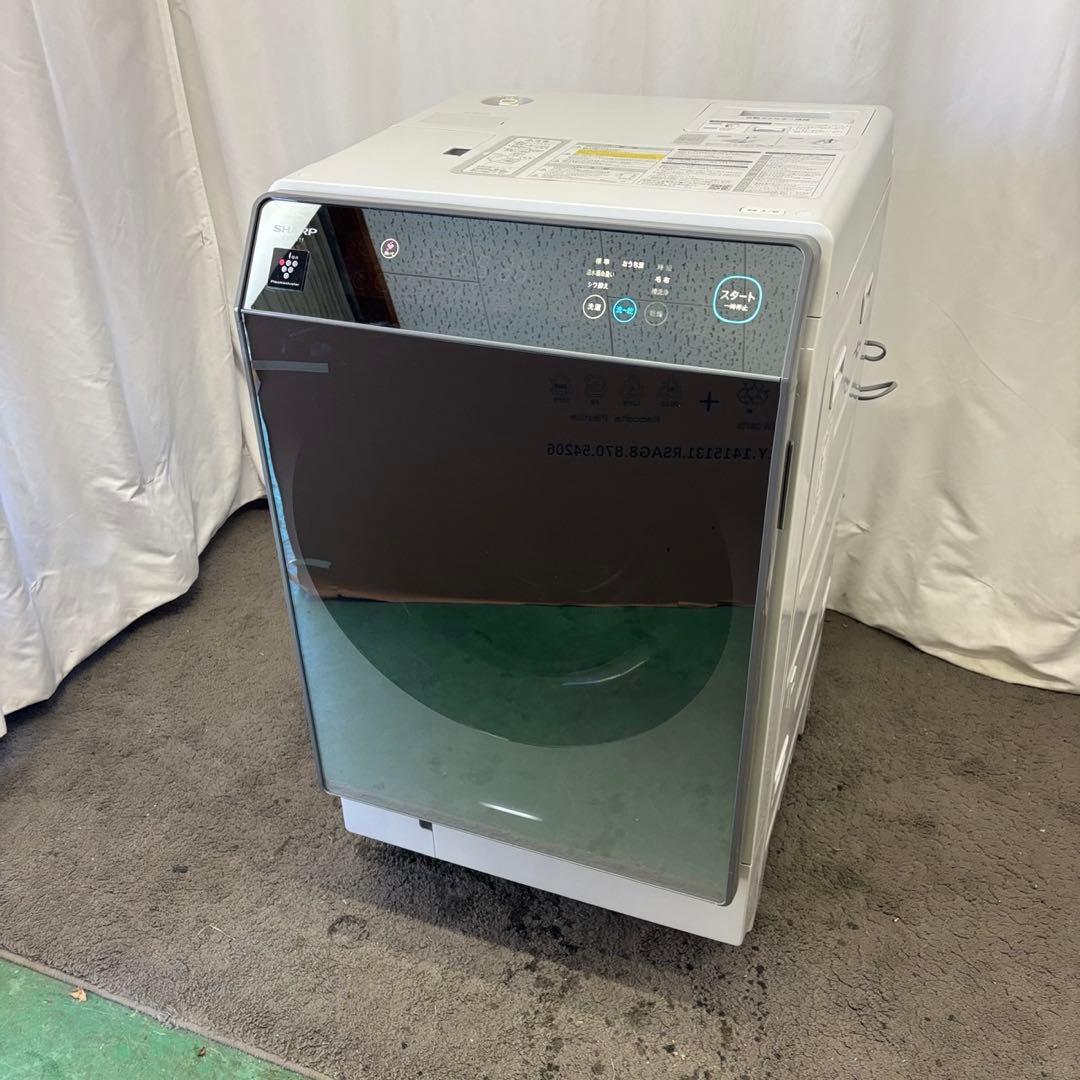 ★85　ドラム式洗濯機　SHARP　11キロ　左開き　綺麗　安い　中古　設置無料