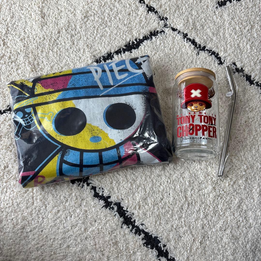 【ネトフリキャンペーン当選品】ワンピース Tシャツ & グラスセット