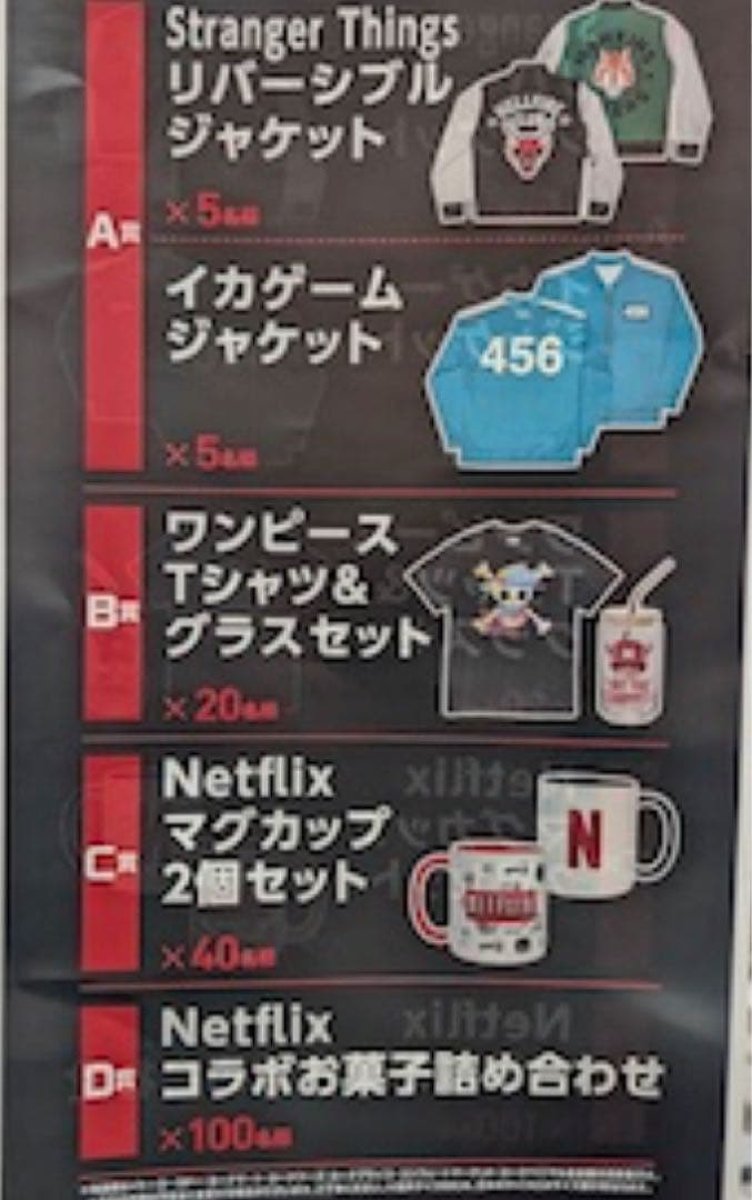 【ネトフリキャンペーン当選品】ワンピース Tシャツ & グラスセット
