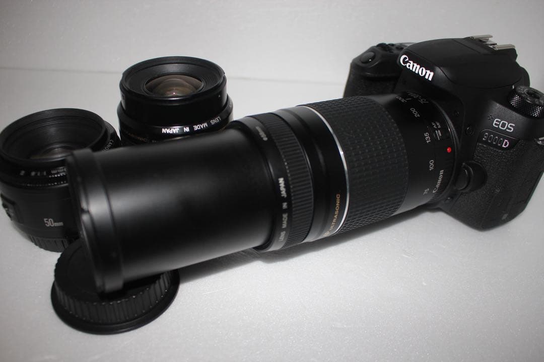 一眼レフカメラCanon EOS 9000D標準&望遠&単焦点レンズセット