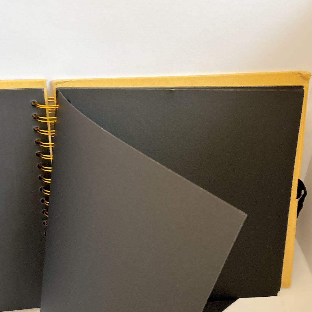 スクラップブック アルバム 255mm 30枚 ブラック リボンデザイン