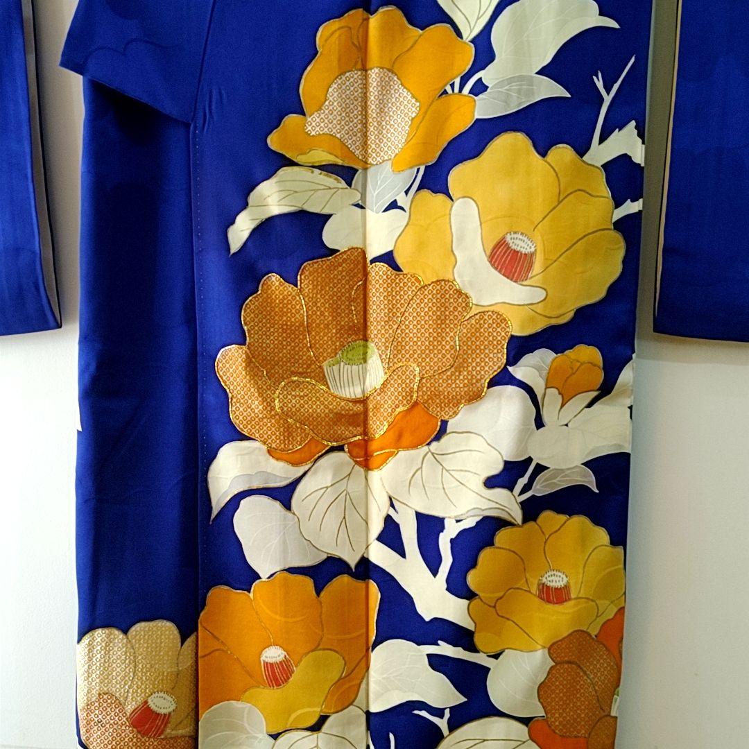 振袖 椿 165cm L トールサイズ 金駒刺繍