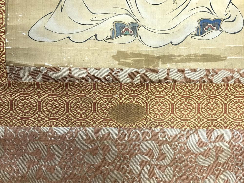 【画】　★ 掛軸 工筆彩絵先師孔子像 ★　江戸期　狩野種信 肉筆絹本　東洋書画