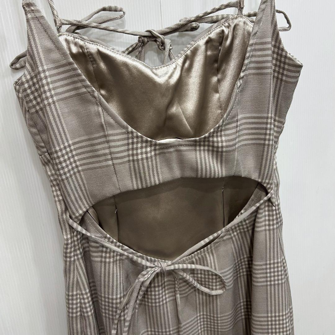 Brille グレーチェック柄キャバドレス S トップス、付属なしの為 特別価格