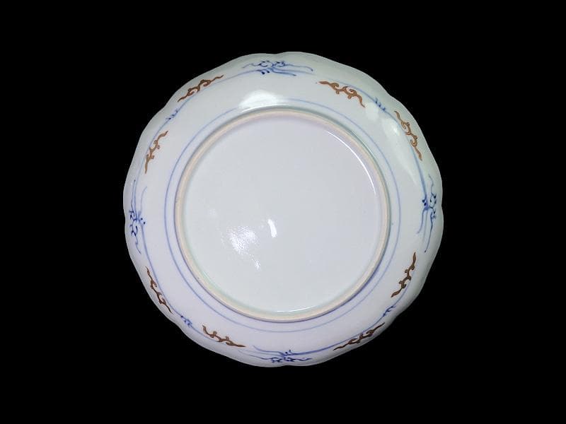 古伊万里　金襴手　金羊歯に鳳凰の図　7寸皿　E069AS-CPt