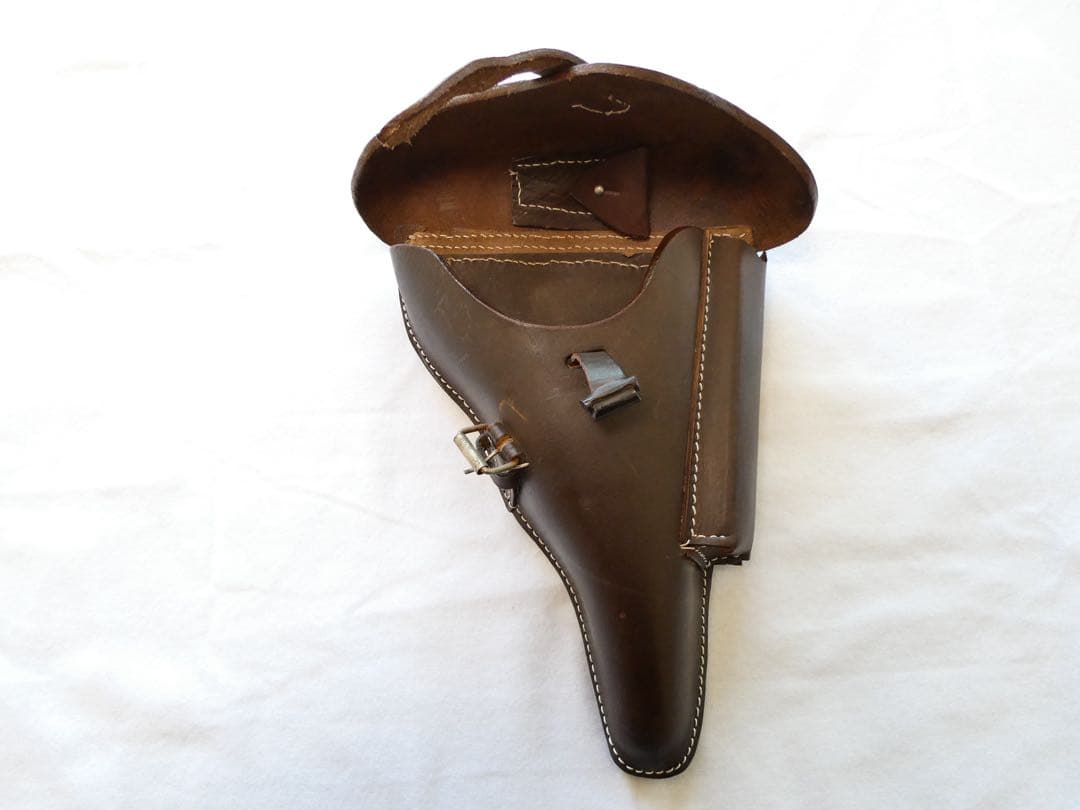 ルガーP08 ホルスター　レプリカ　4インチ　レザー　茶　ブラウン　ドイツ軍