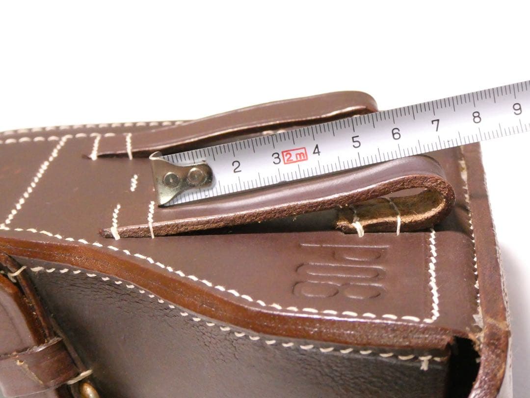 ルガーP08 ホルスター　レプリカ　4インチ　レザー　茶　ブラウン　ドイツ軍