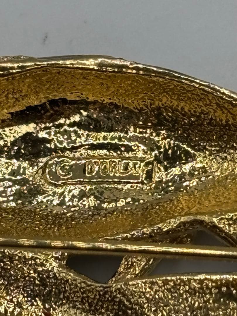 D’ORLAN　ドーラン　ブローチ　小鳥　ヴィンテージ　エナメル　ラインストーン