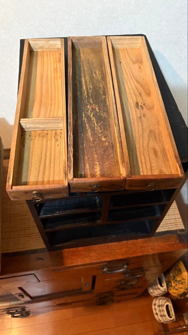 古民具　古引き出し　小物入れ　古箪笥　アンティーク　小道具　飾り物