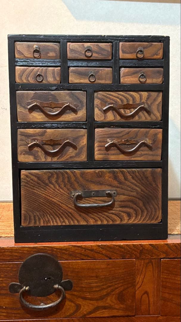 古民具　古引き出し　小物入れ　古箪笥　アンティーク　小道具　飾り物