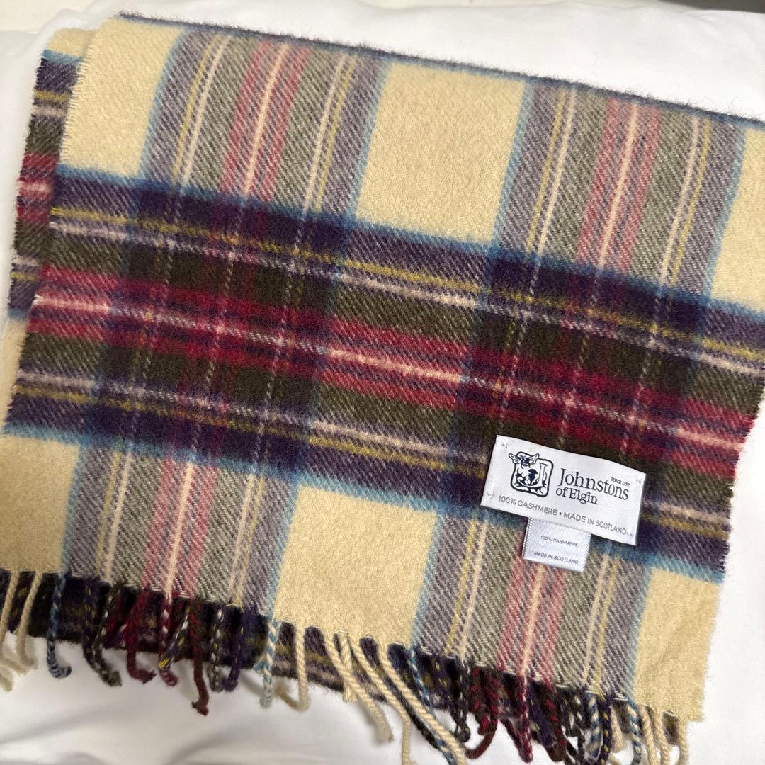 Johnstons of Elgin 100%カシミヤ マフラー