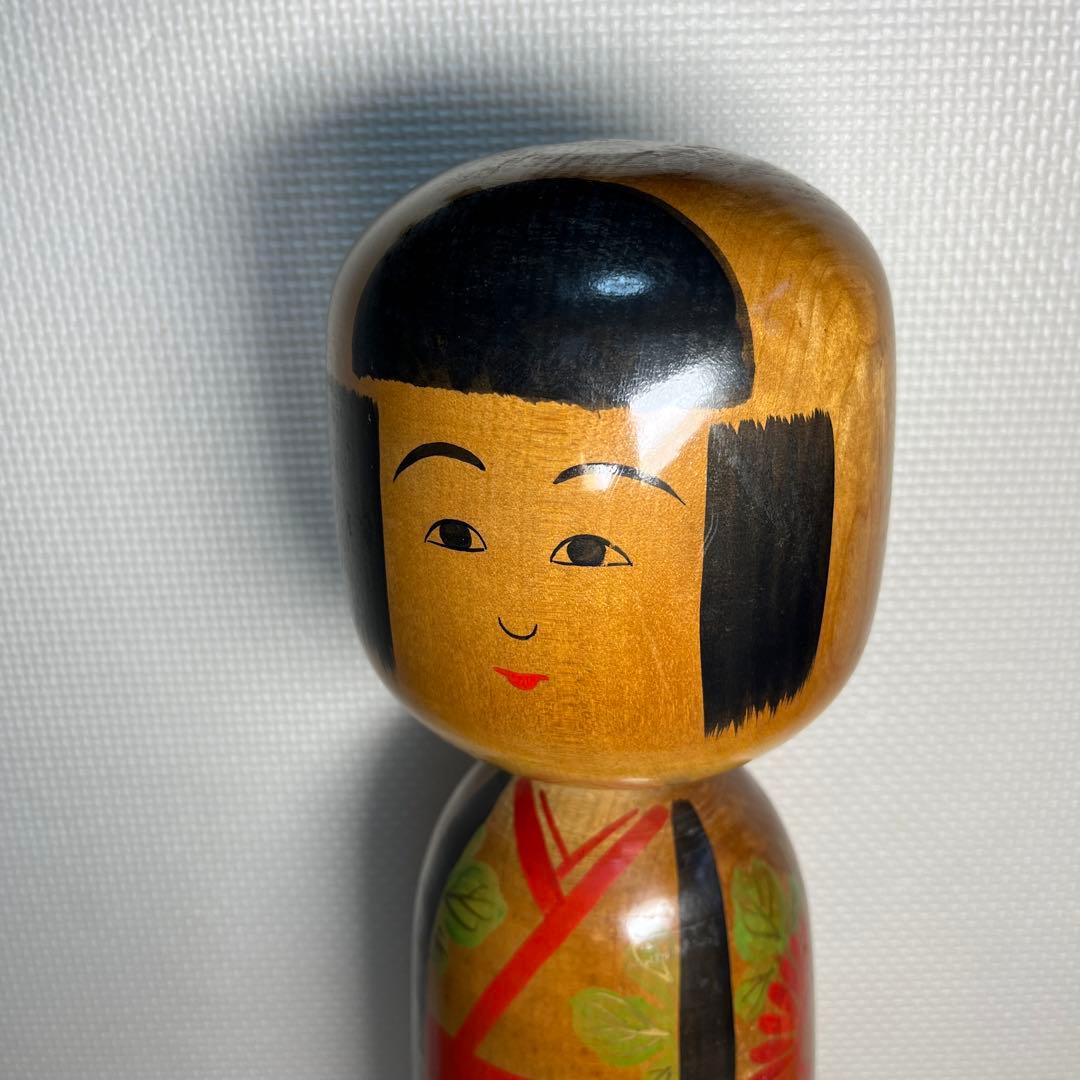 ⭕️木地山こけし　伝統こけし　小椋啓太郎指導　1.5尺大型　蒔絵師　小野寺重一