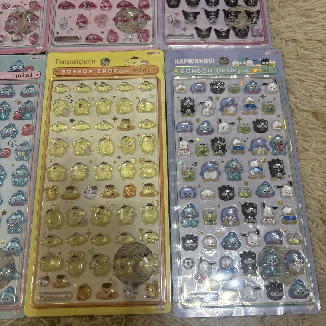 【国内正規品】 サンリオ ボンボンドロップシール ミニ 8種コンプ