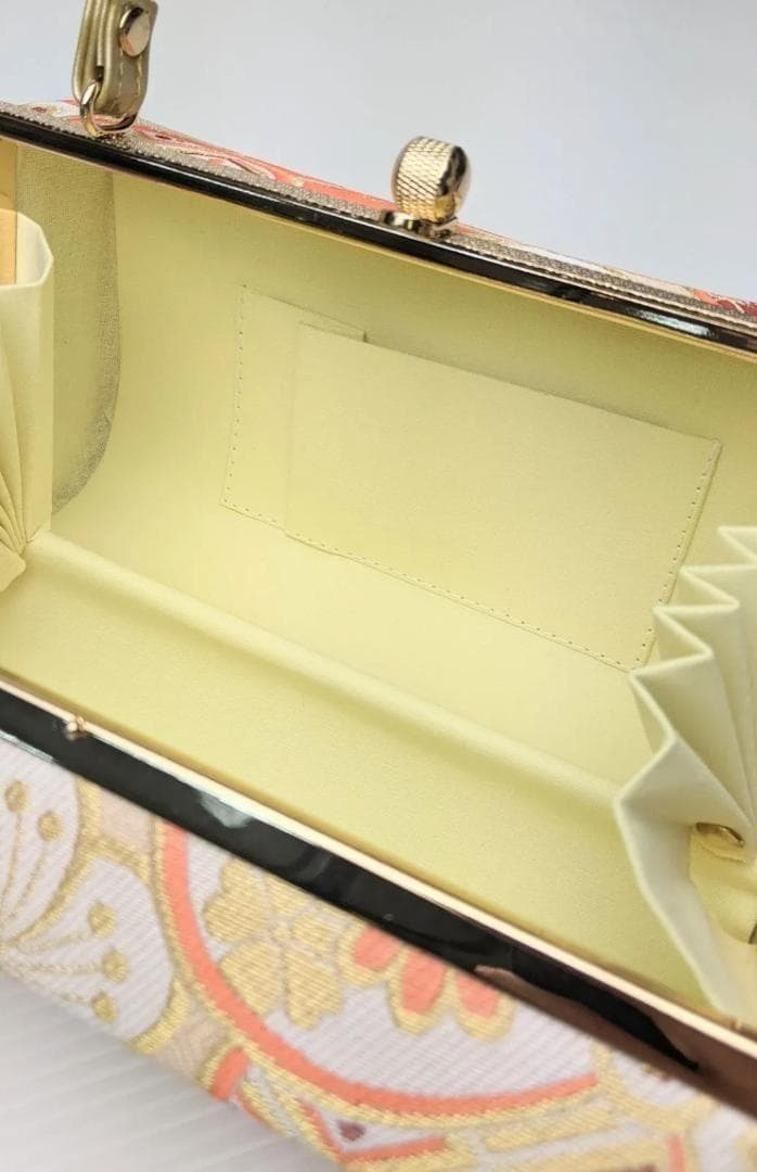 草履バッグセット 振袖用 帯地 ゴールド 梅 フリーサイズ w5-4