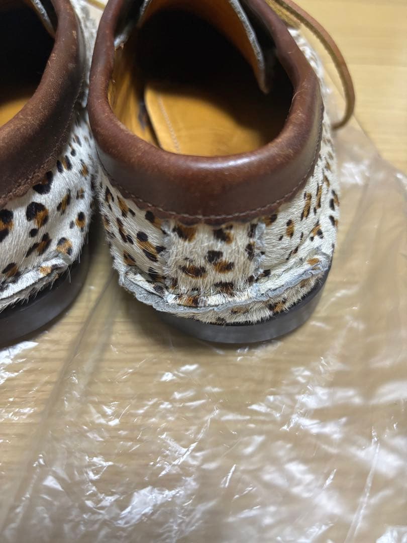 大人気　ユケテンYuketen ヒョウ柄モカシンシューズレオパードデッキシューズ