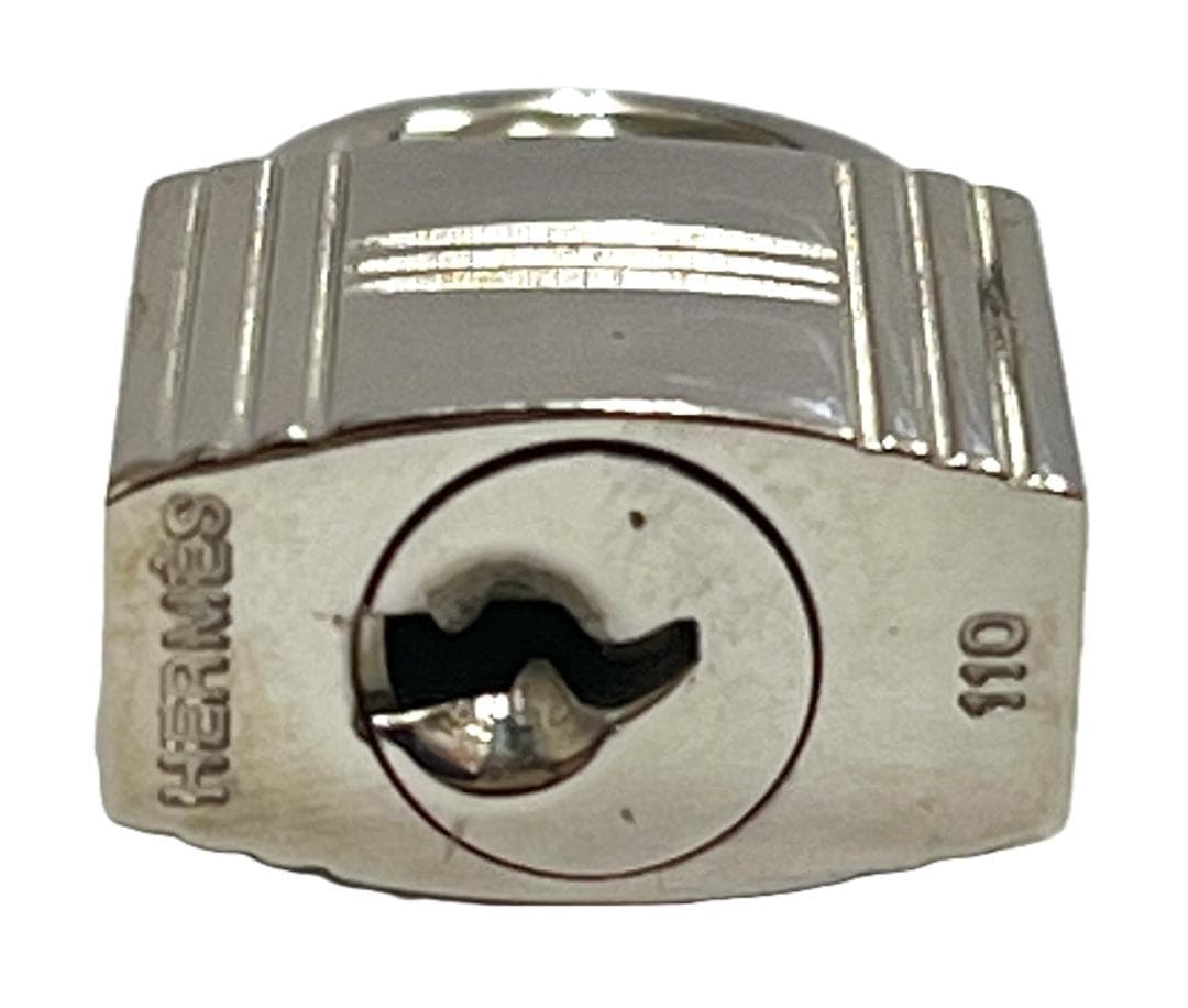 エルメス カデナ＆キー パドロック No.110 シルバー 中古品(91085)