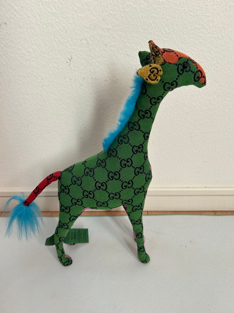 GUCCI グッチ デコラティブキリンGG柄ぬいぐるみ