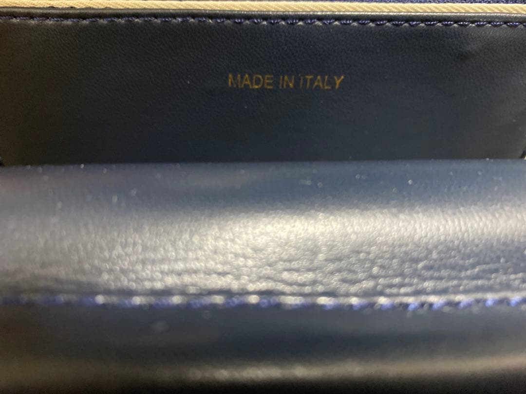 う*に様 キルティング チェーン ショルダーバッグ ネイビー ゴールド金具 ミニ