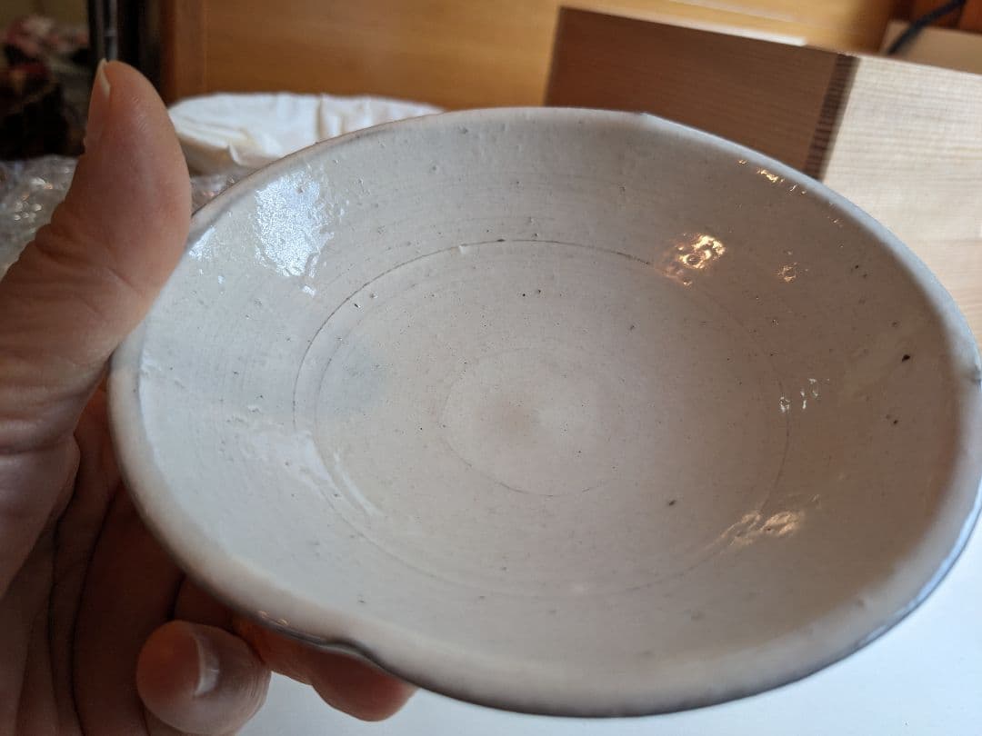 中里隆　小皿　粉引